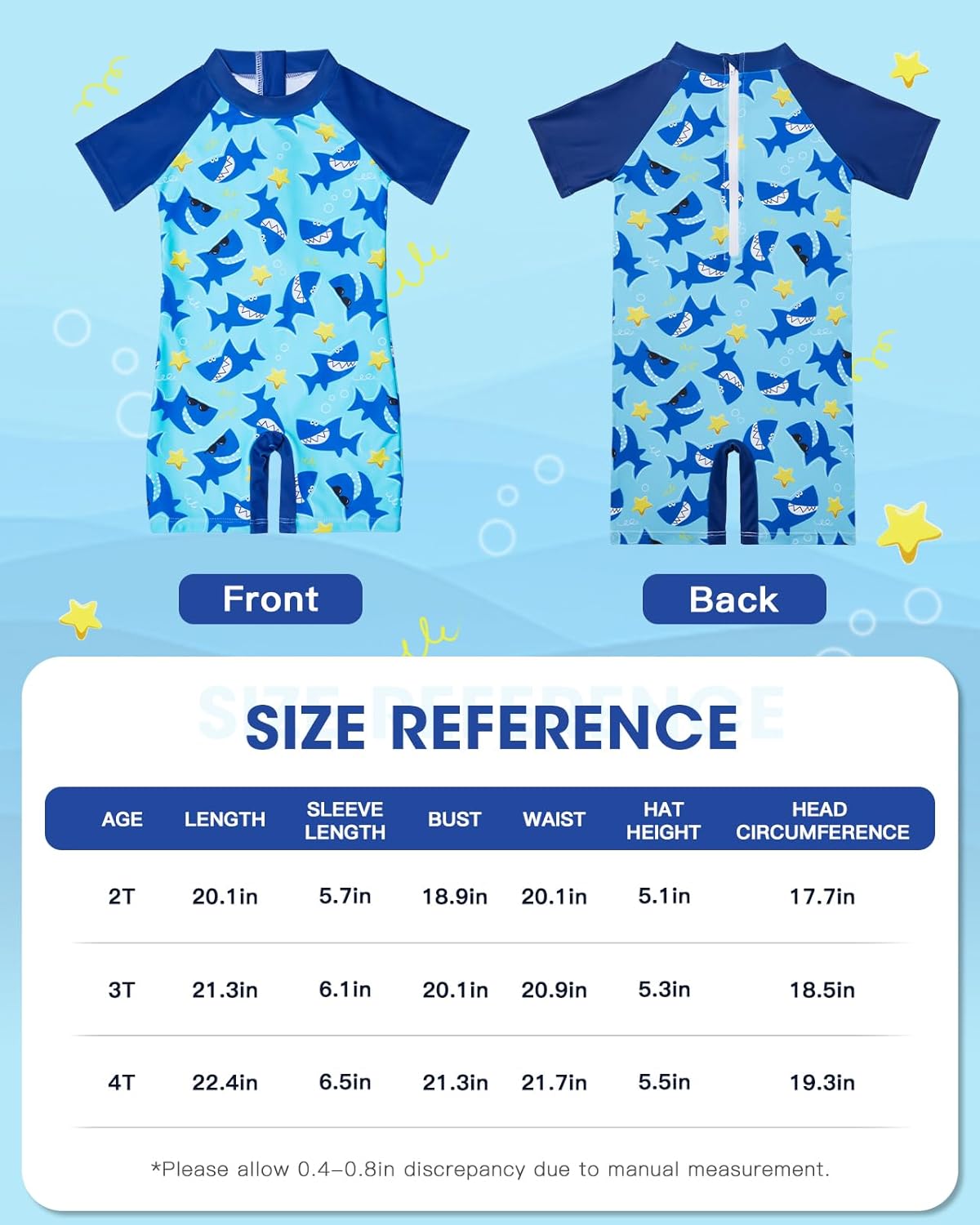 Lilian&Gema Toddler Boy Swimsuit UPF 50+ Protection One Piece Zipper Bathing Suit Baby Swimsuit with Adjustable Sun Hat
