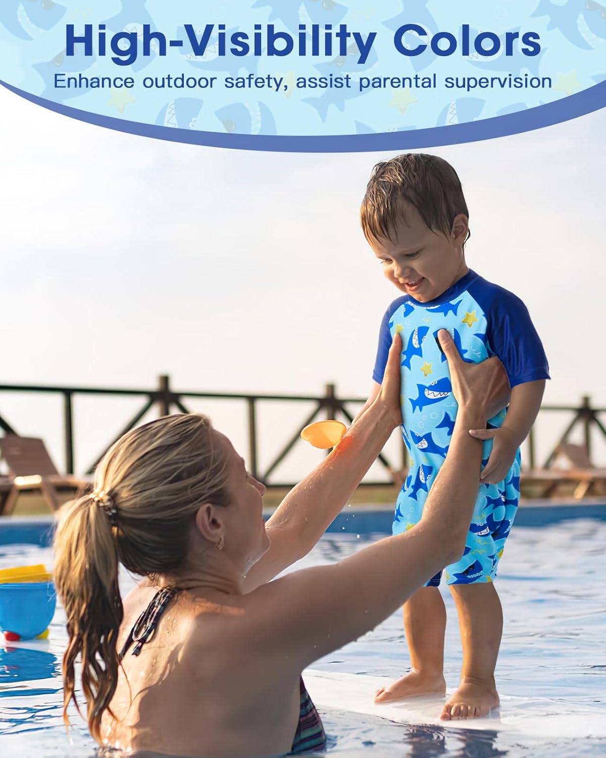 Lilian&Gema Toddler Boy Swimsuit UPF 50+ Protection One Piece Zipper Bathing Suit Baby Swimsuit with Adjustable Sun Hat