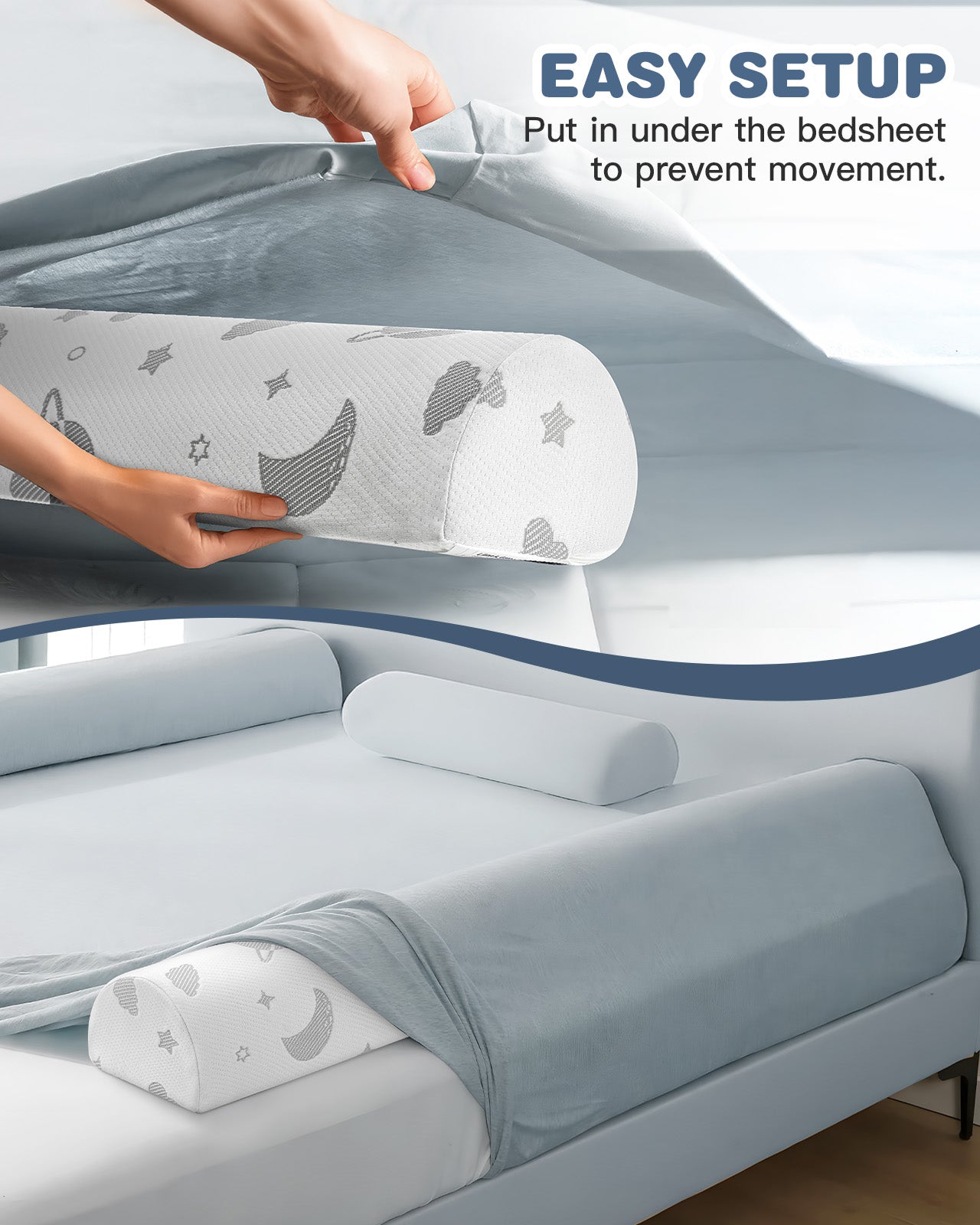 Lilian&Gema Bed Bumper for Toddlers, Bed Rail for Toddlers