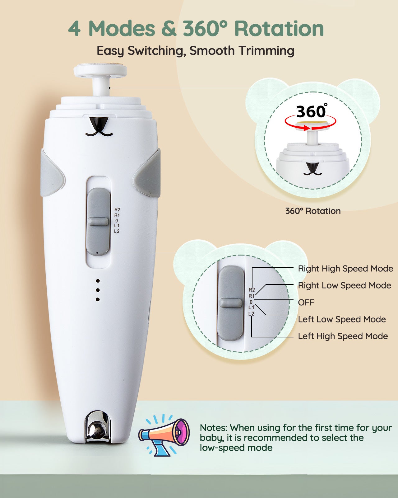 Lilian&Gema Baby Healthcare and Grooming Kit, 28-in-1 Rechargeable Nail Trimmer Electric Set, Dual Auto Light Baby Nail Care Kit, Portable Newborn Nursery Health Care Set for Infant Toddler (Grey)