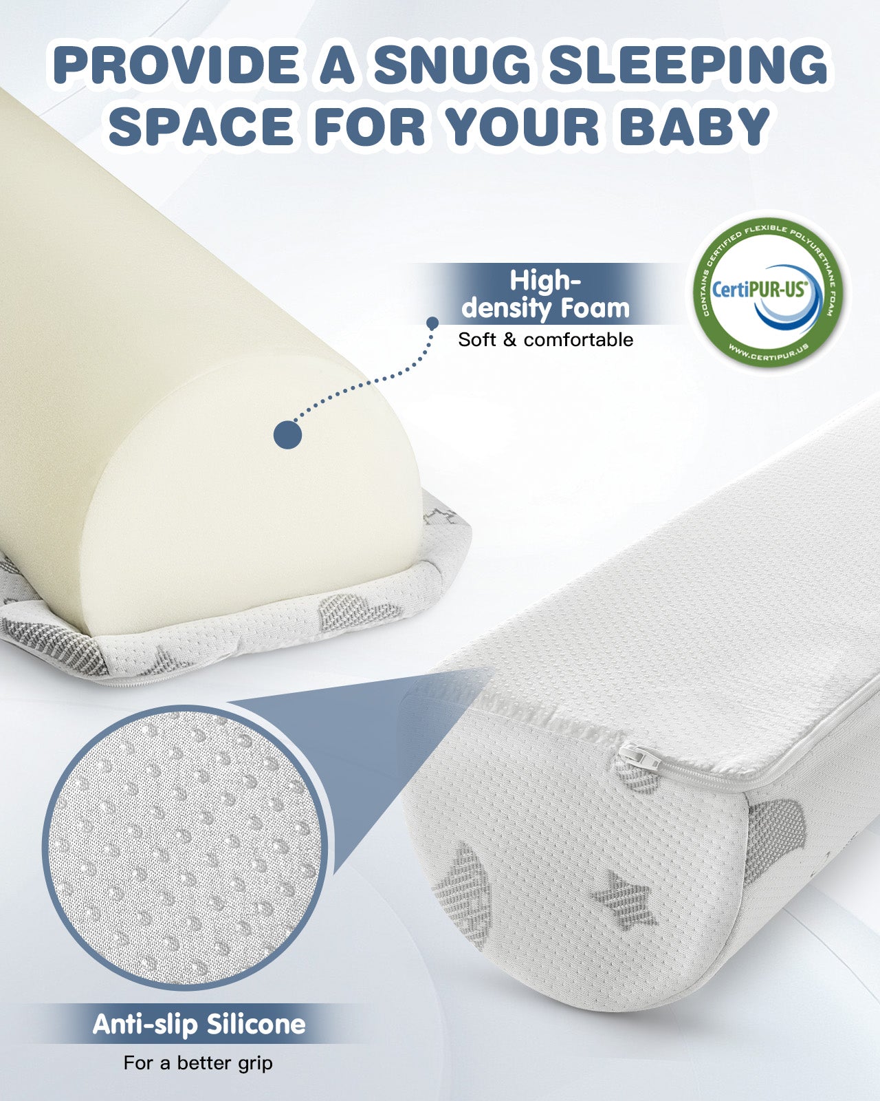 Lilian&Gema Bed Bumper for Toddlers, Bed Rail for Toddlers