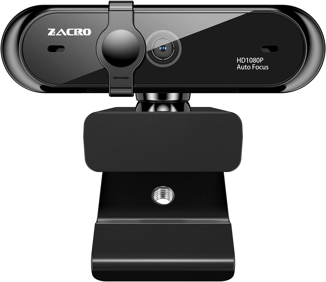 Zacro Auto-Focus 1080P HD Webcam with Privacy Cover and Microphone, Webcam Foldable Computer Camera with Rotating Angle for Video Calls, Conferences, Recording, Games ect