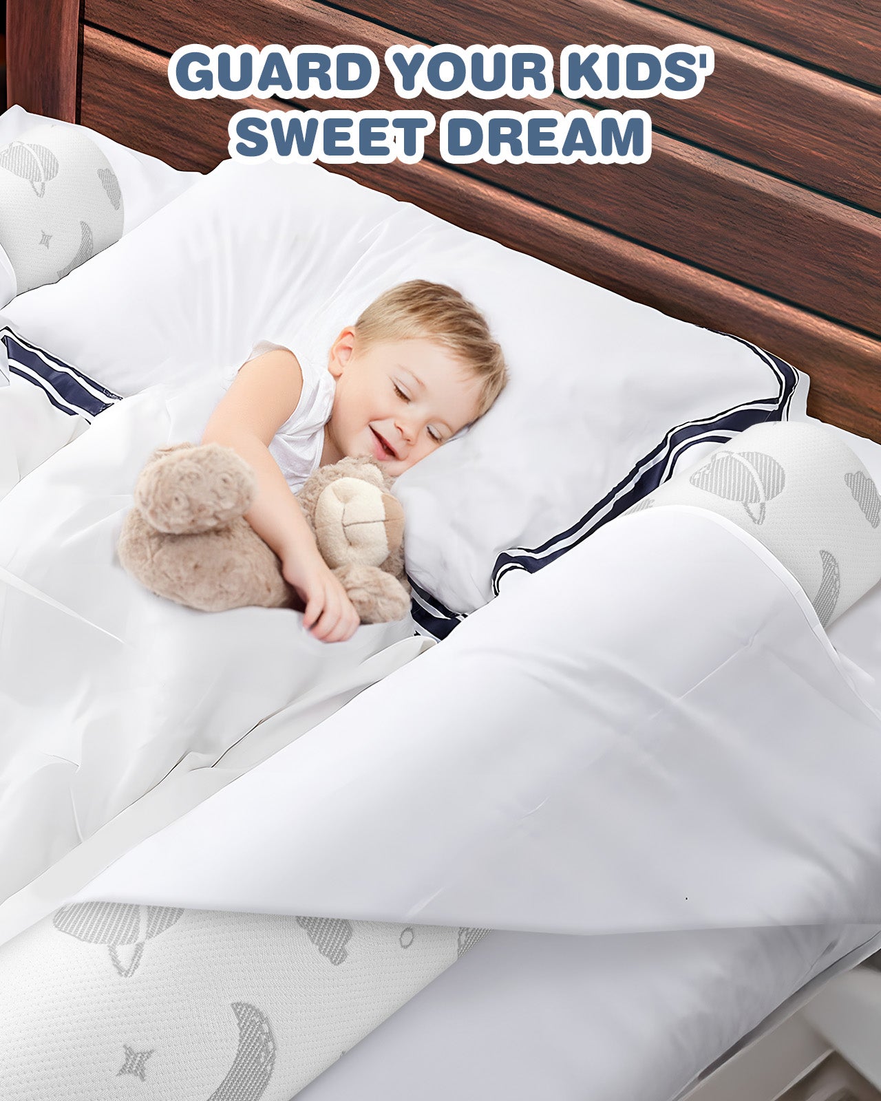 Lilian&Gema Bed Bumper for Toddlers, Bed Rail for Toddlers
